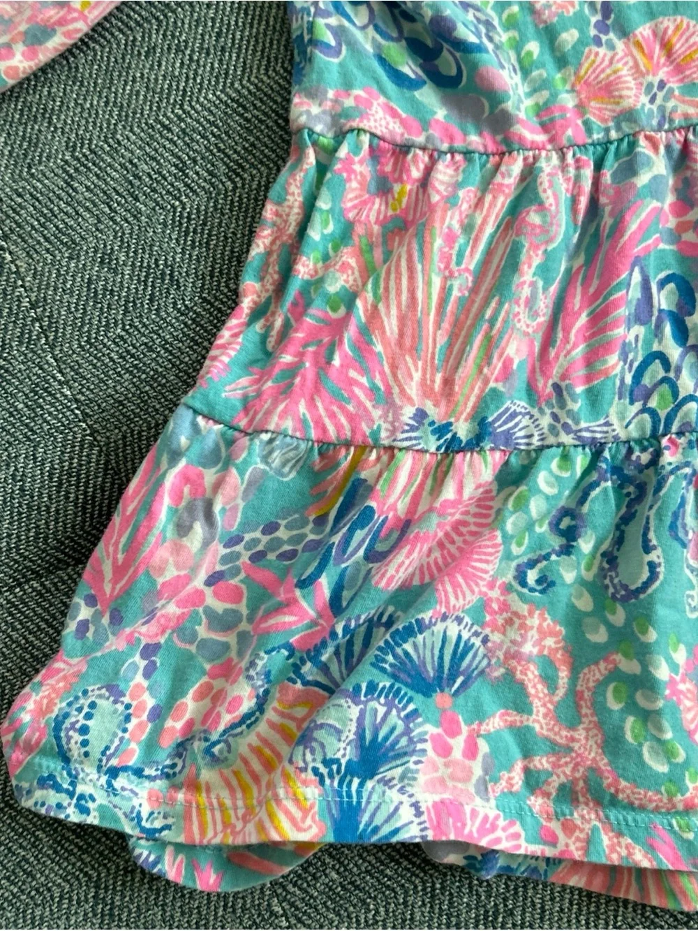 Lilly Pulitzer Girl's Pink Mini Geanna Long Sleeve Cotton Dress - XSmall (2-3)